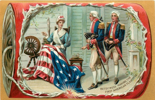 6. Betsy Ross fue la primera mujer en coser la bandera estadounidense.