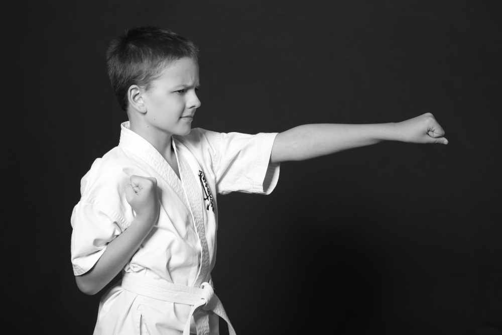 nino practica de karate