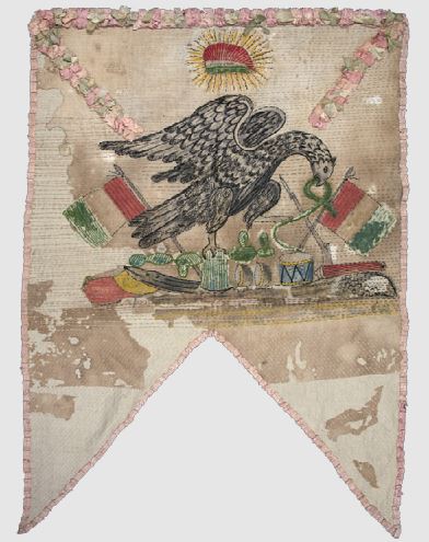 4. El estandarte mexicano capturado en la guerra entre México y Estados Unidos.
