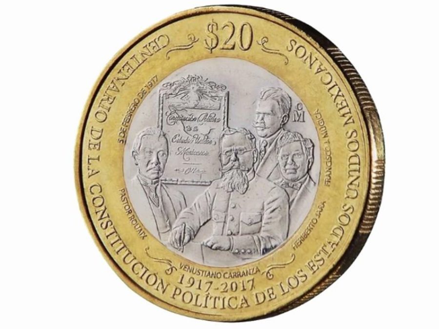 9. Se emitieron monedas conmemorativas del centenario constitucional