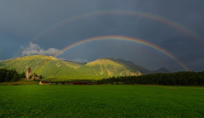 6. Un arcoíris puede durar por horas