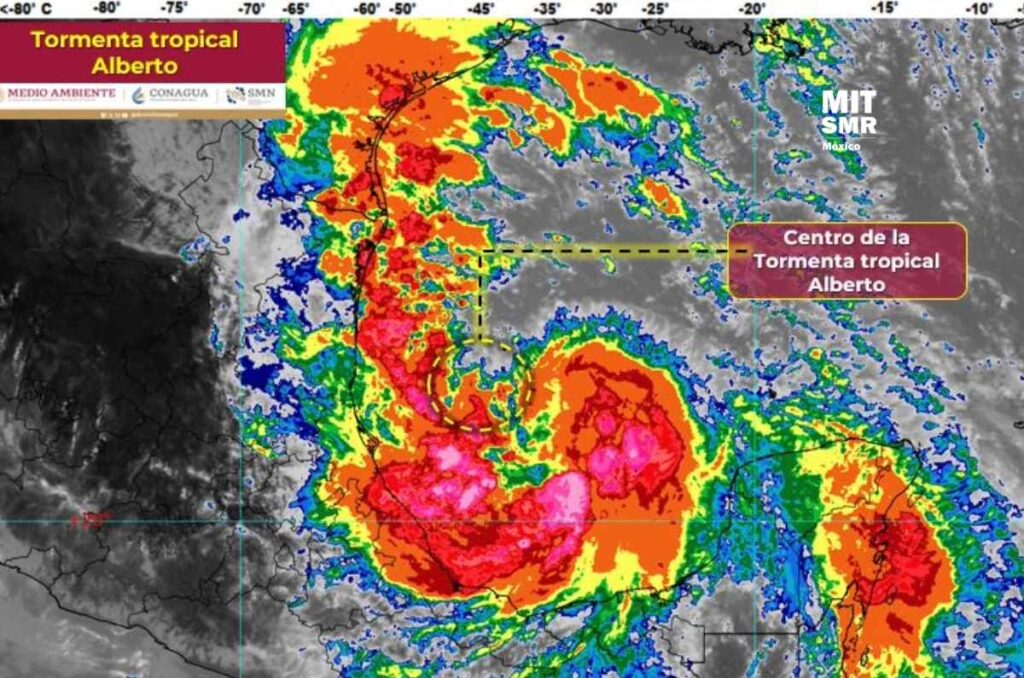 en vivo sigue la trayectoria de la tormenta tropical alberto