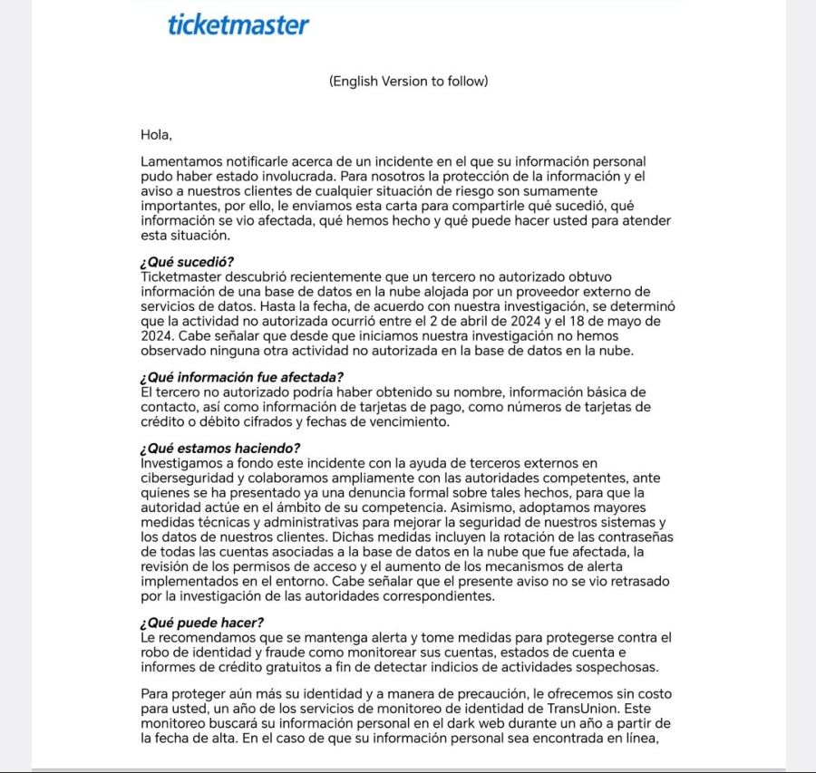 INAI emprenderá acciones contra Ticketmaster, los hackers son los culpables 0